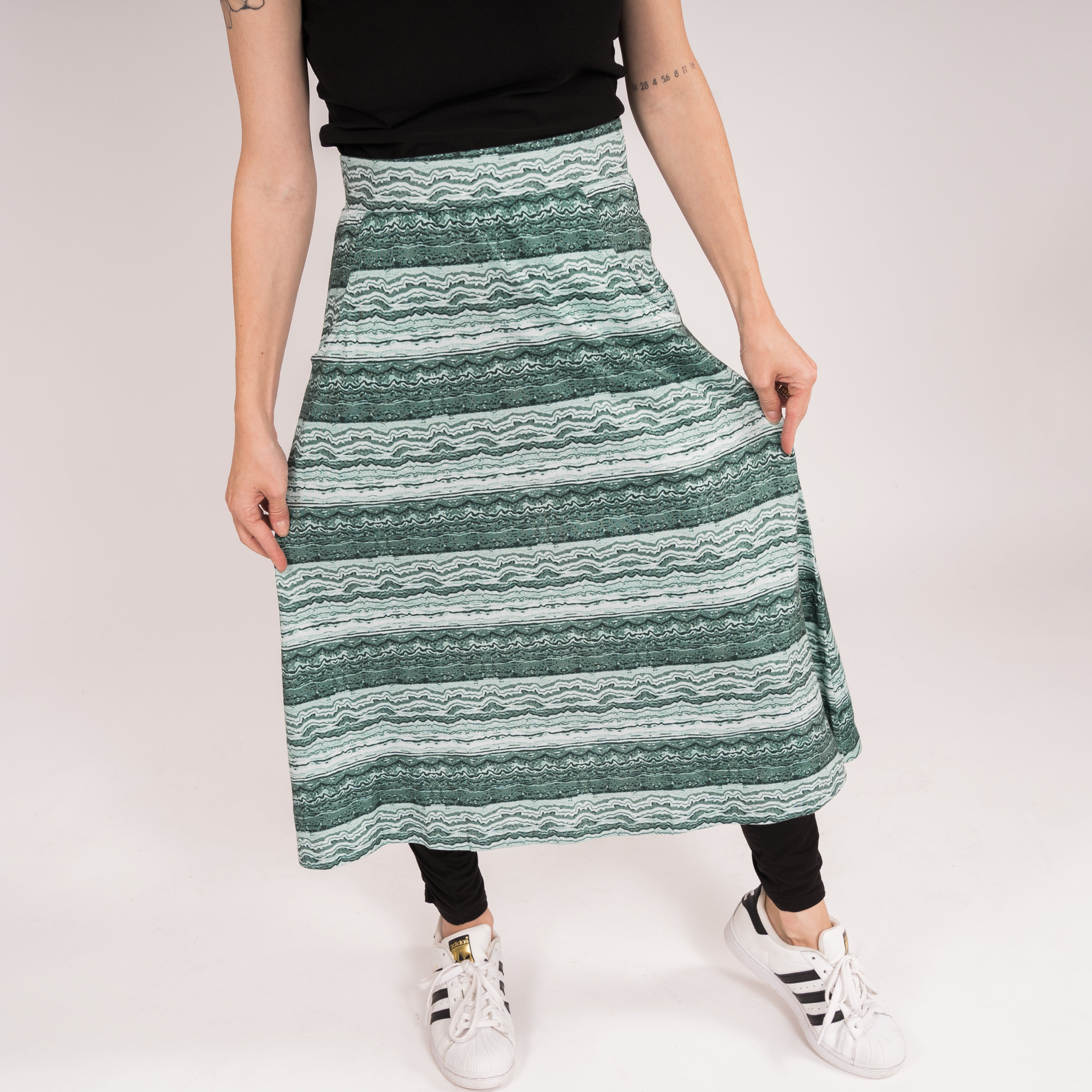 Earth Layers A-Line Midi Skirt [FINAL SALE]