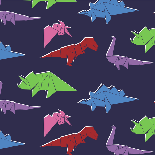 Origami Dinosaurs Kids Leggings with Pockets [FINAL SALE]