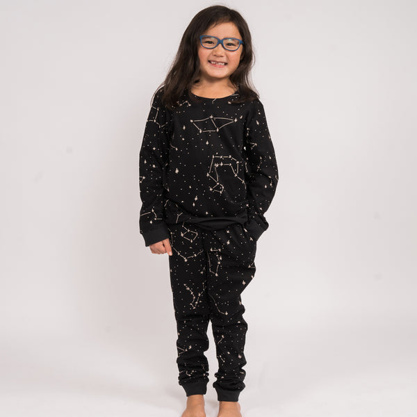 Constellations Glow-in-the-Dark Kids Pajamas Set