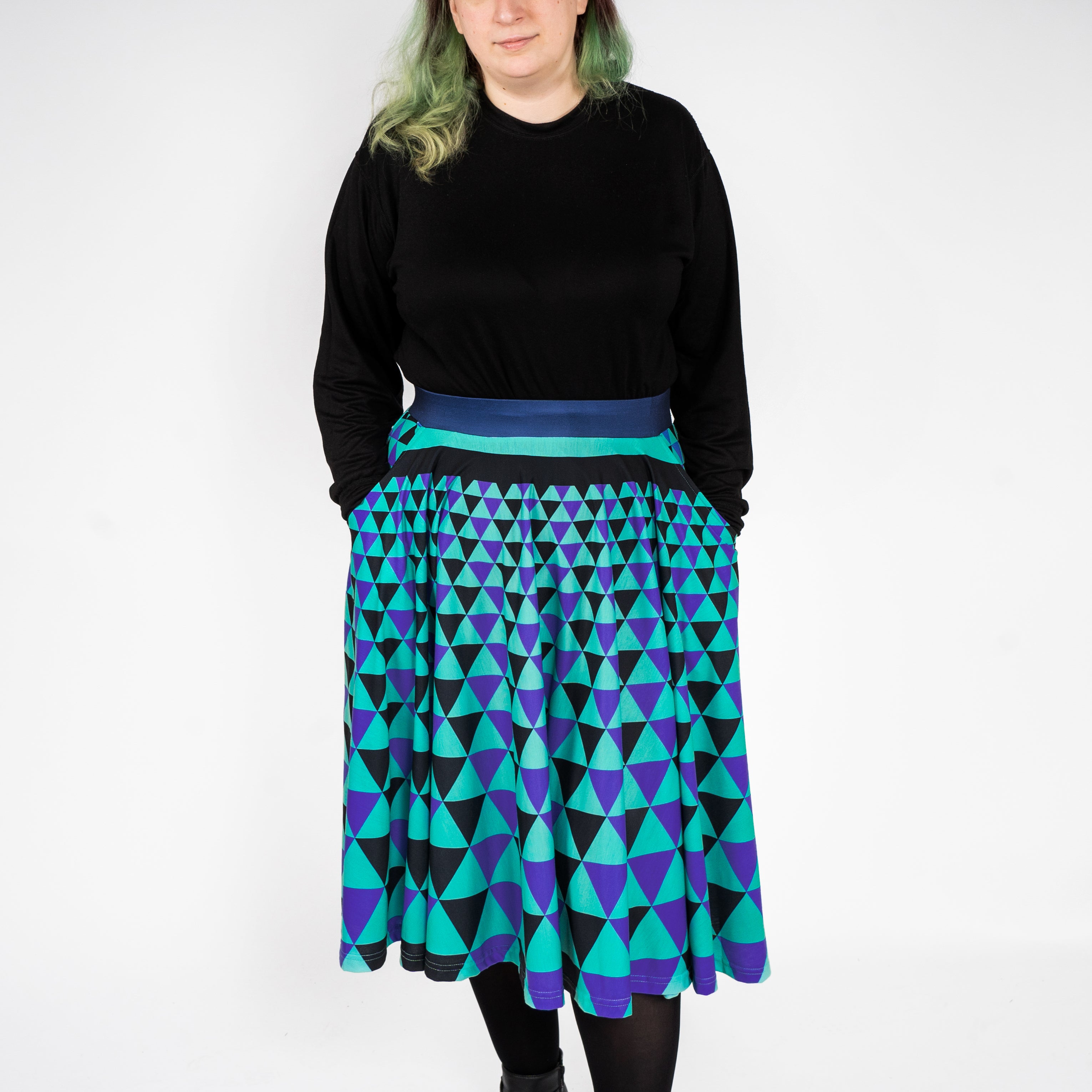 Triangle Mosaic Twirl Skirt [FINAL SALE]