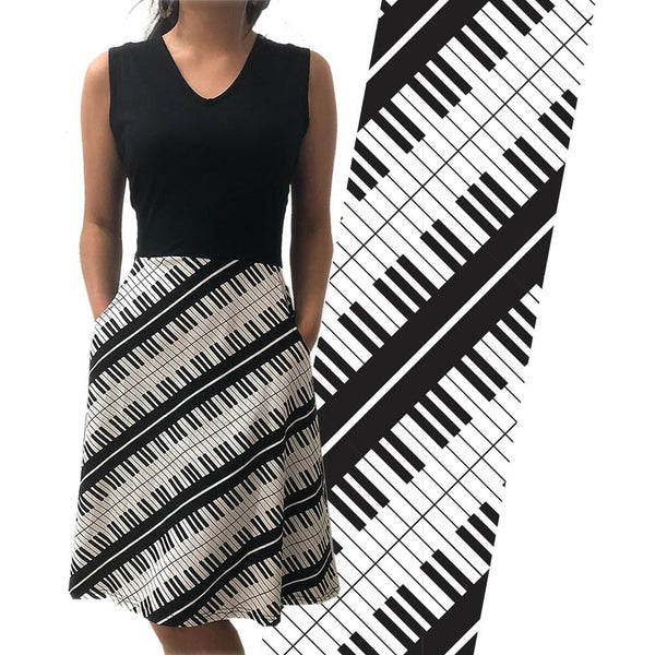 Piano Keys Sleeveless Eileen Dress