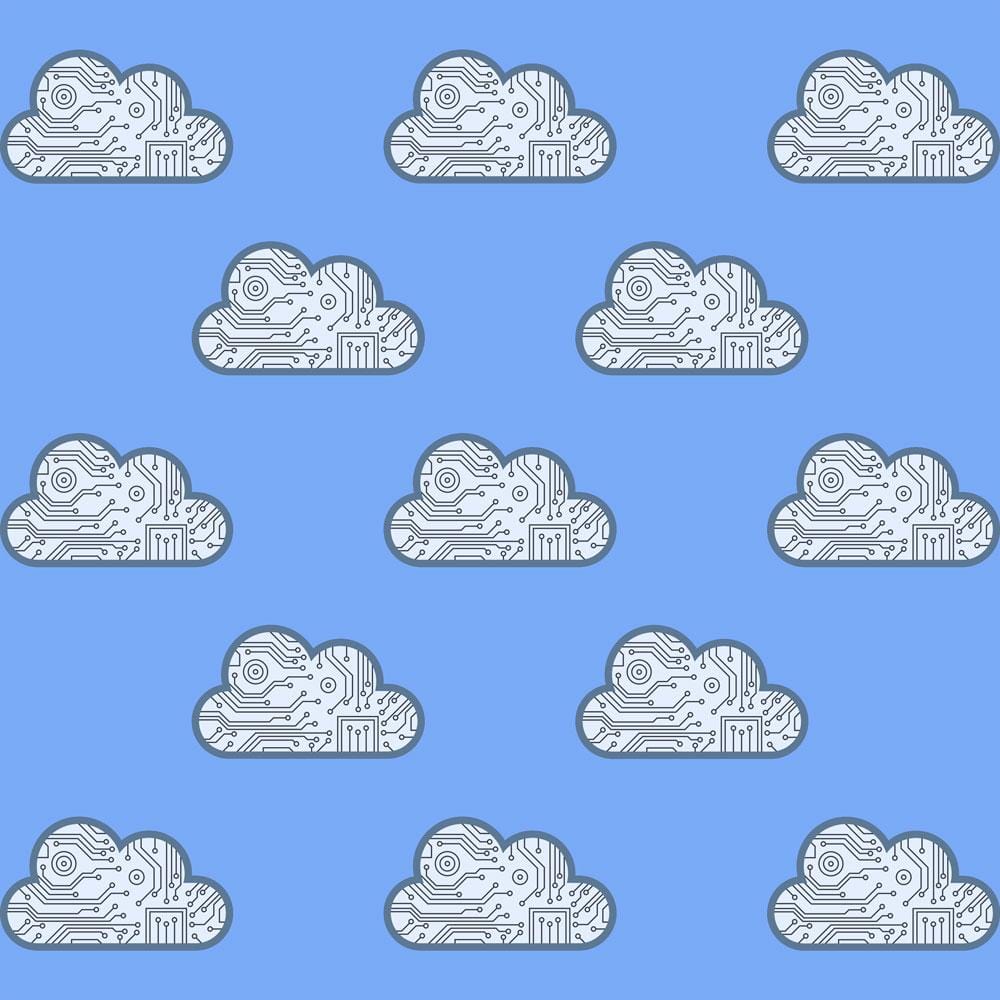 Cloud Computing Fit & Flare Dress