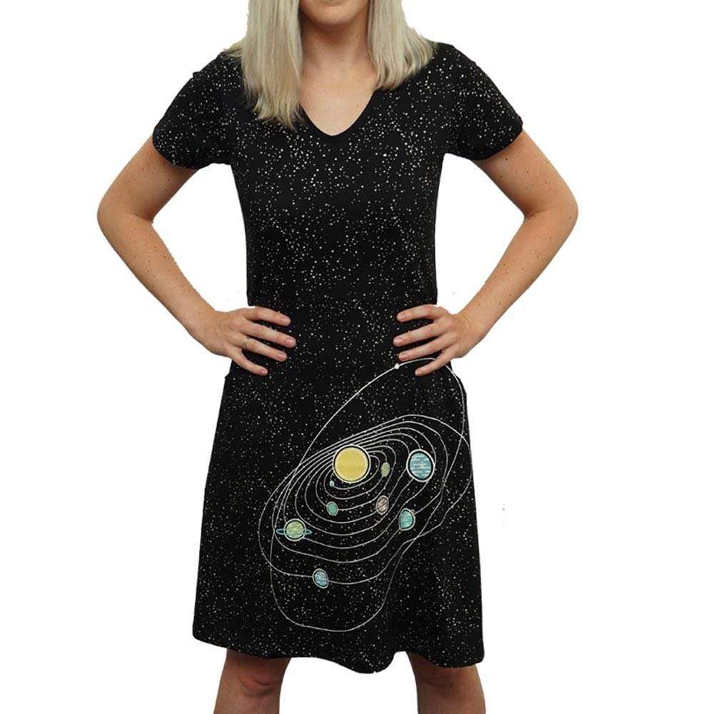 Retro Solar System Glow-in-the-Dark Rosalind Dress