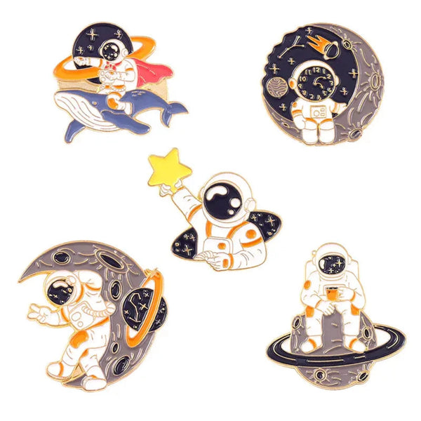 Astronaut Adventures Enamel Pins Set