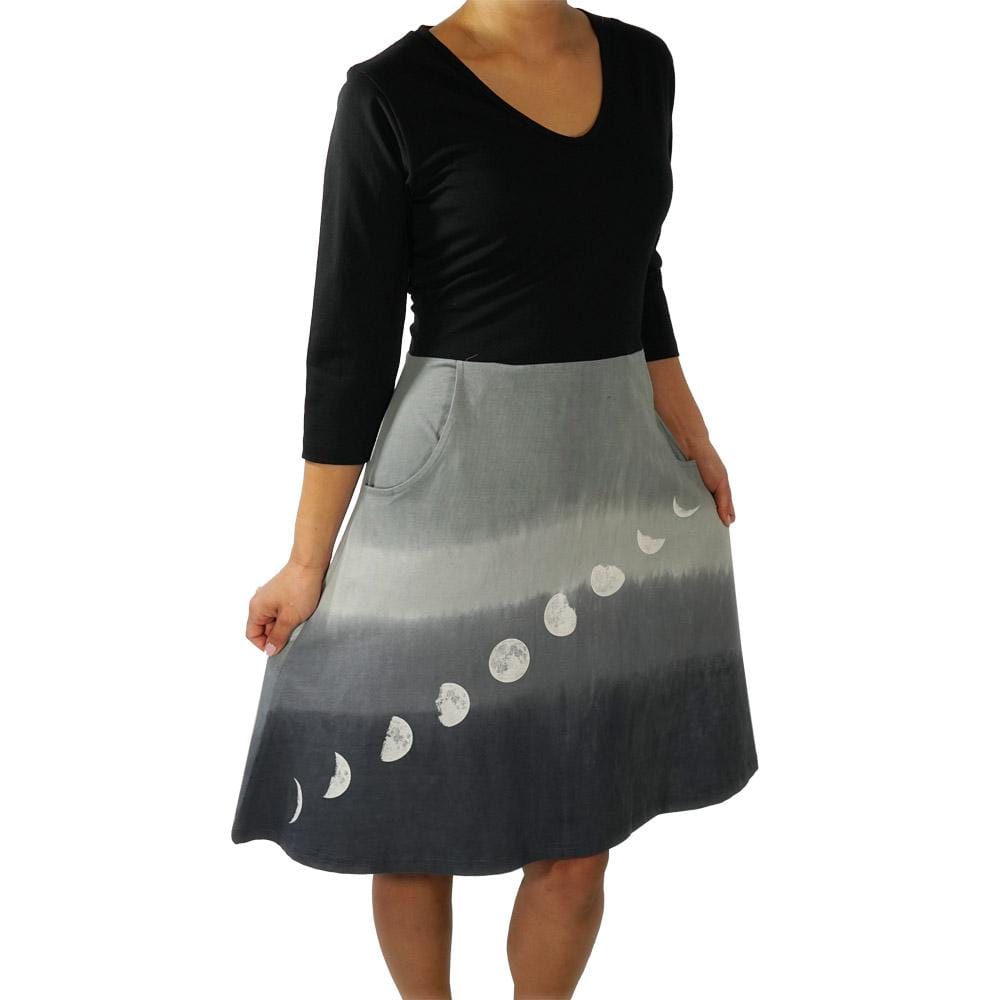 Moon Phases Glow-in-the-Dark Ombré Ada Dress