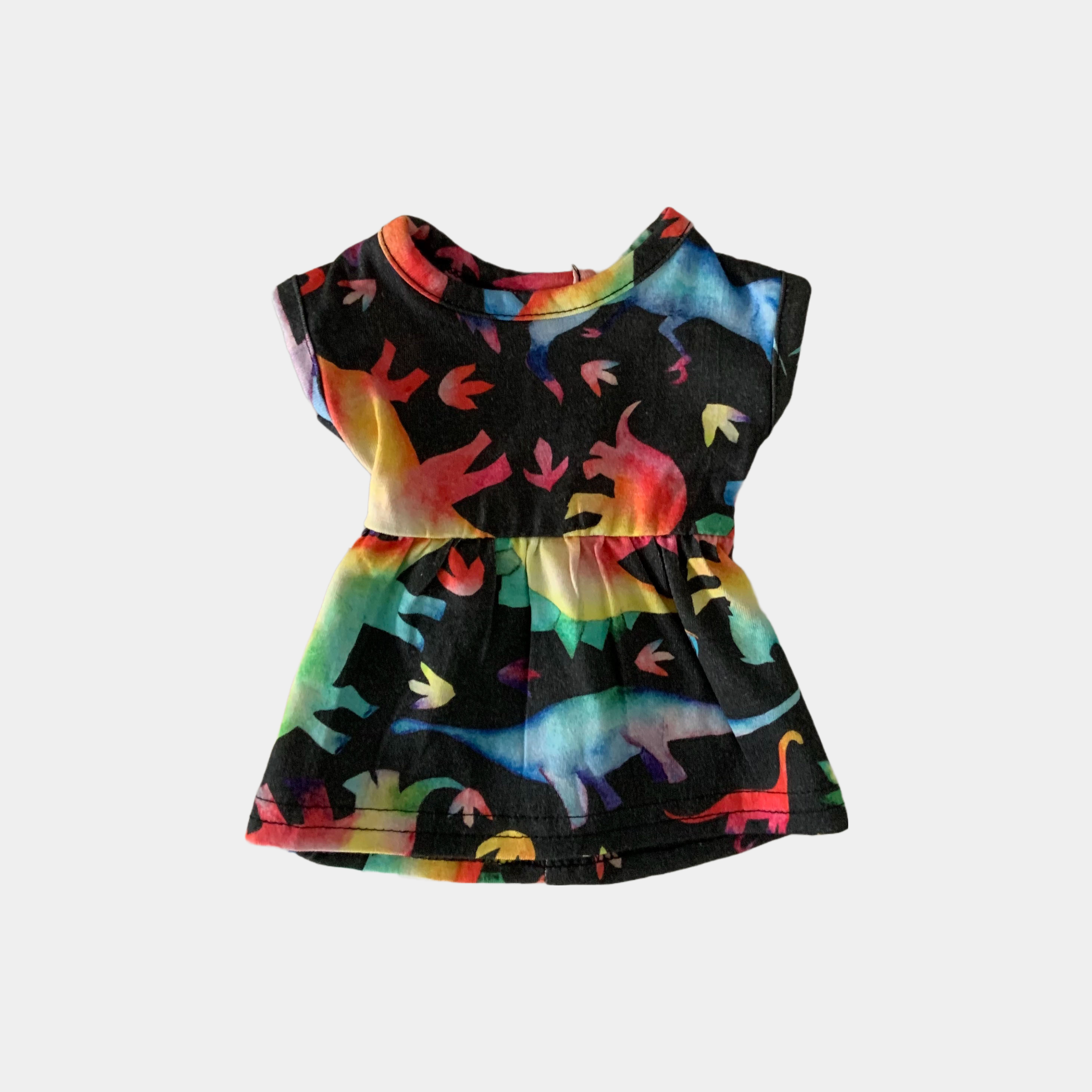 Rainbowsaurus Doll Dress [FINAL SALE]