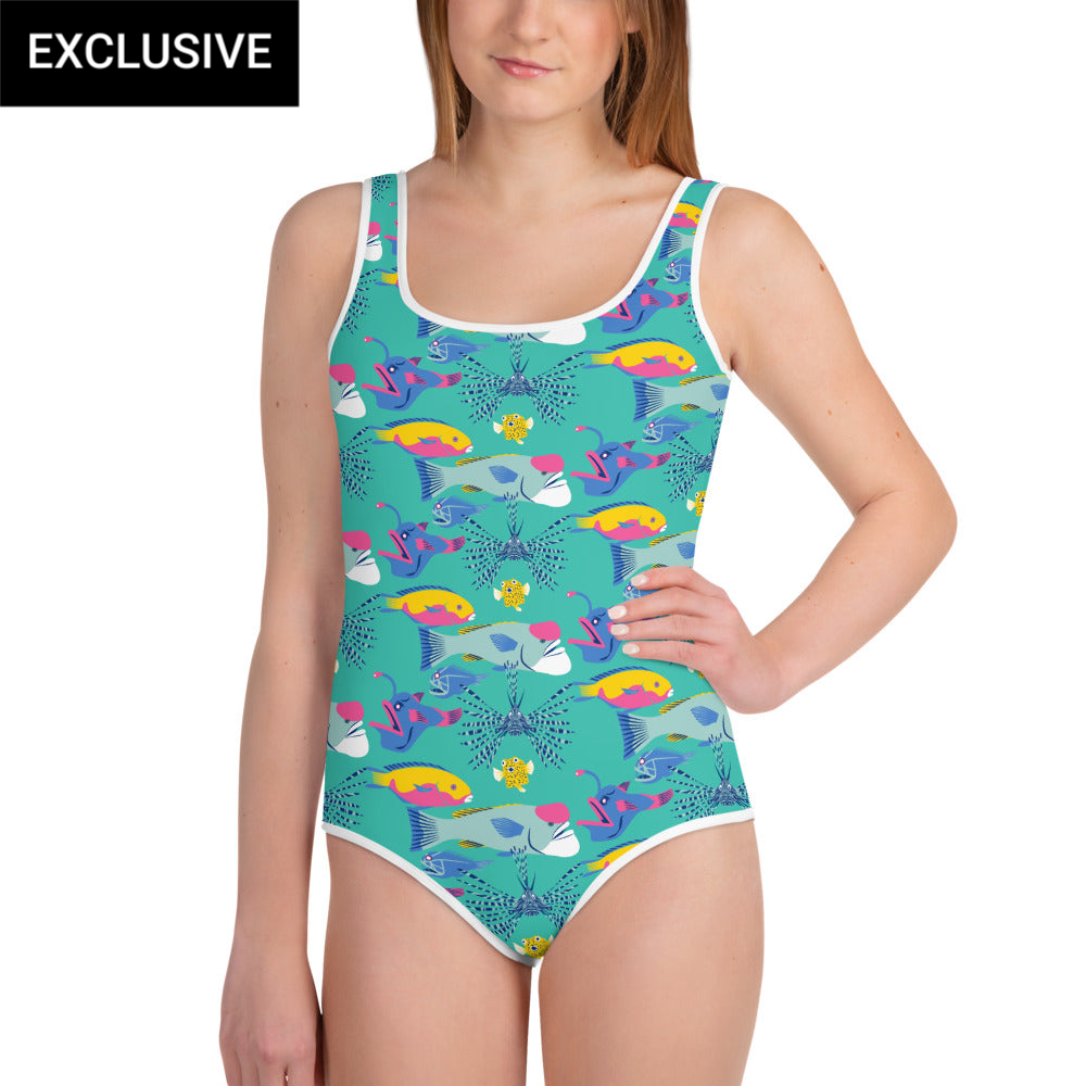 Fintastic Friends Custom All-Over Print Youth Swimsuit