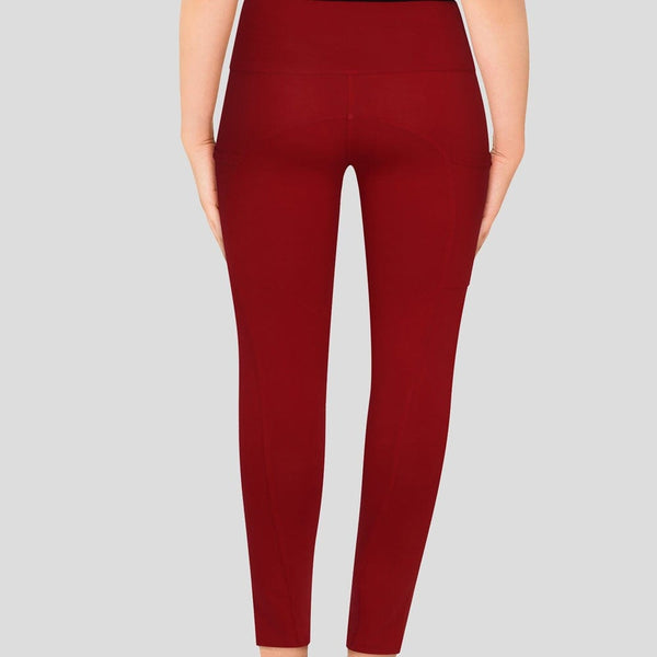 Red Adults Athletic Fit Leggings with Pockets [FINAL SALE]