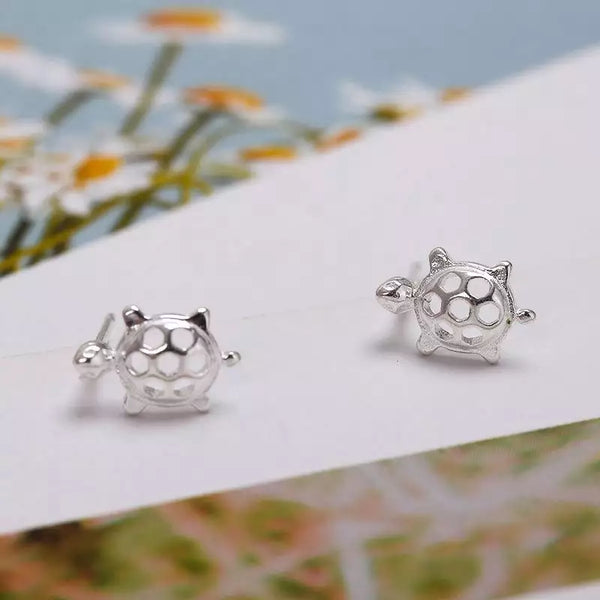 Tortoise Sterling Silver Earrings